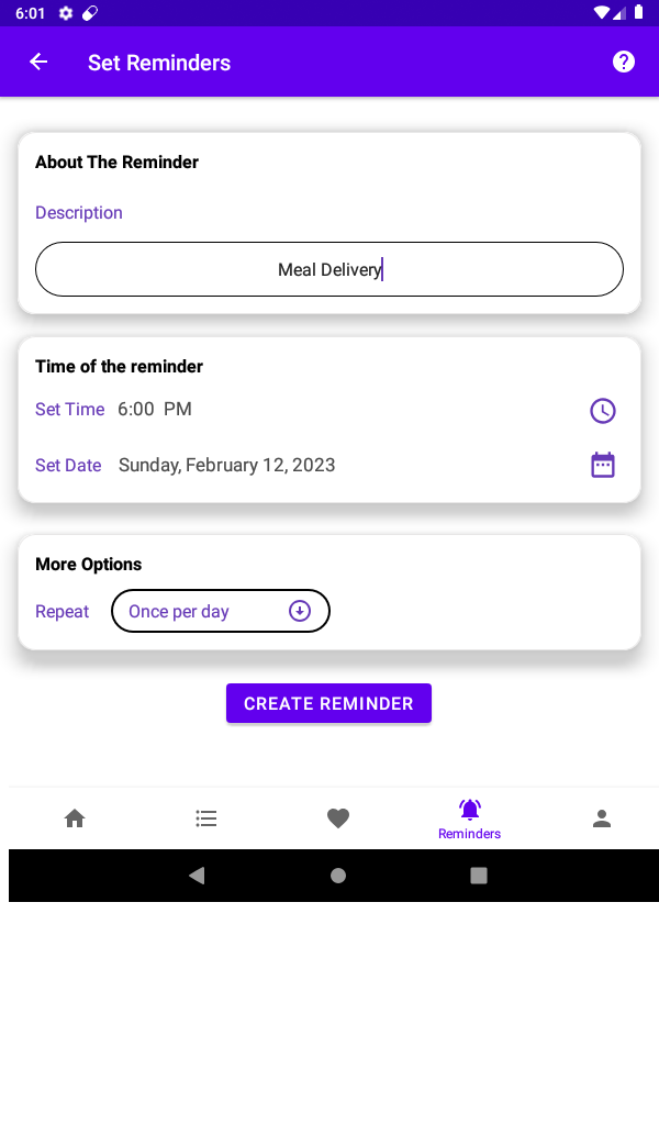 Reminders - image being updated